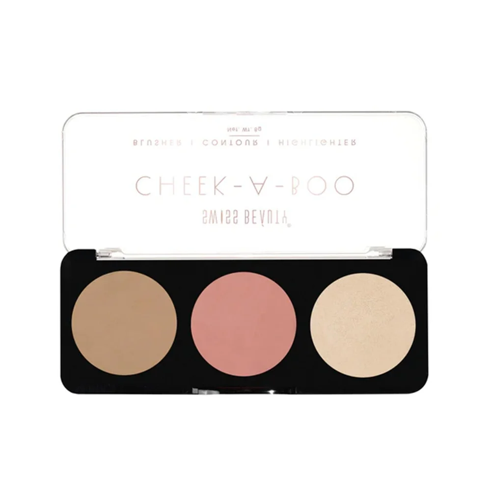 Cheek-A-Boo 3-in-1 Face Palette with Blusher, Contour and Highlighter