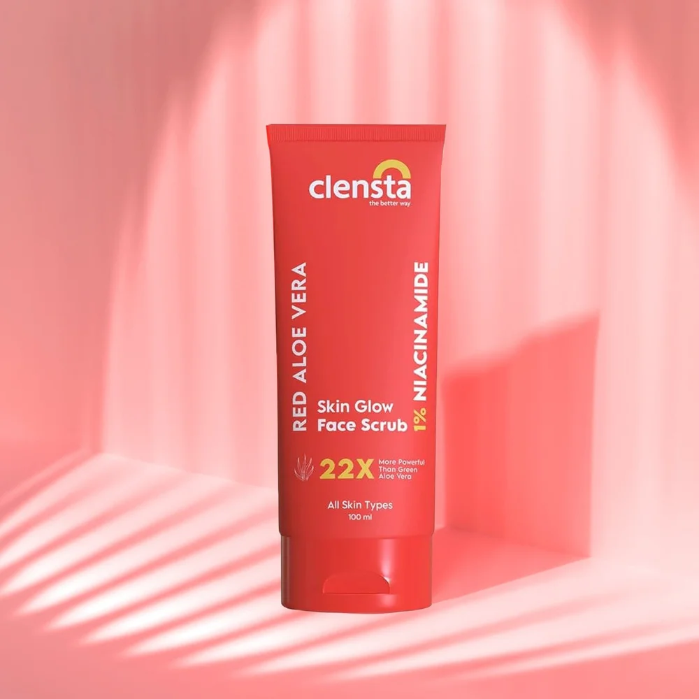 Clensta Red Aloe Vera Skin Glow Face Scrub