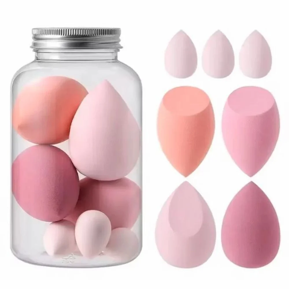 Jar Beauty Blender Sponge Set (4 Big + 2 Small) – Latex-Free Teardrop Face Makeup Puffs