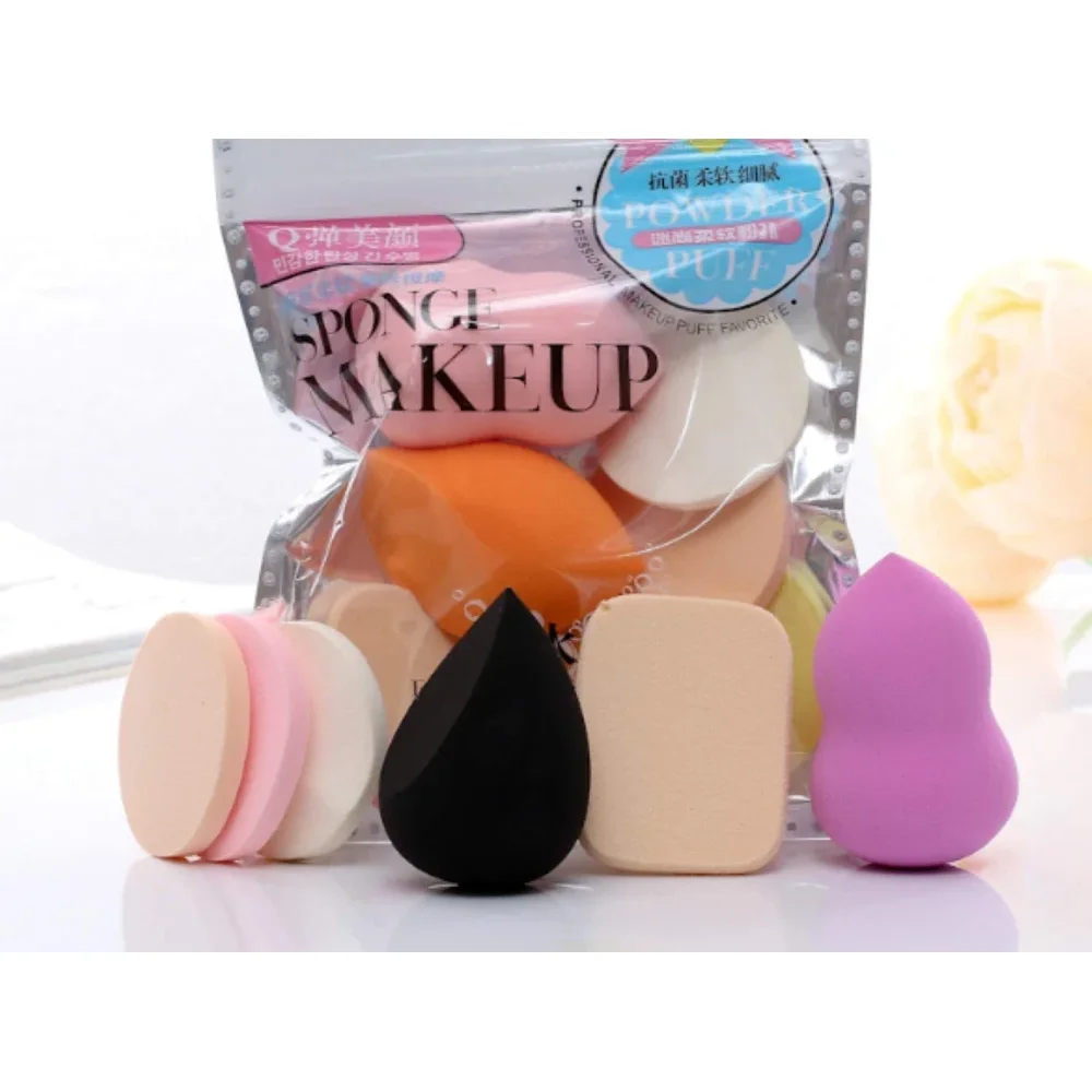6-in-1 Makeup Sponge Set – 2 Beauty Blenders + 4 Makeup Puffs, Washable & Reusable