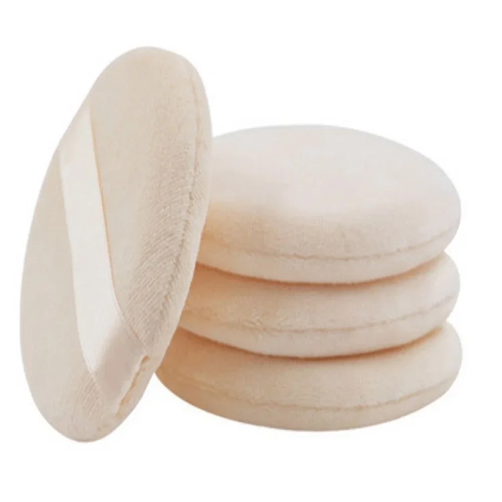 Round Cotton Powder Puff Makeup Sponge – Reusable Foundation Applicator
