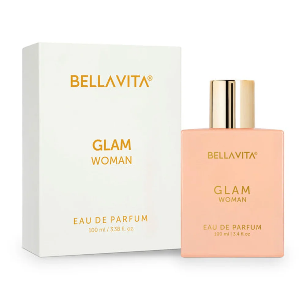 Bella Vita Luxury GLAM Eau De Parfum 100ml | Long Lasting Perfume for Women | African Orange, Jasmine & Patchouli | Floral Fruity Woody Fragrance | Buy in Bulk on Bulkdoor