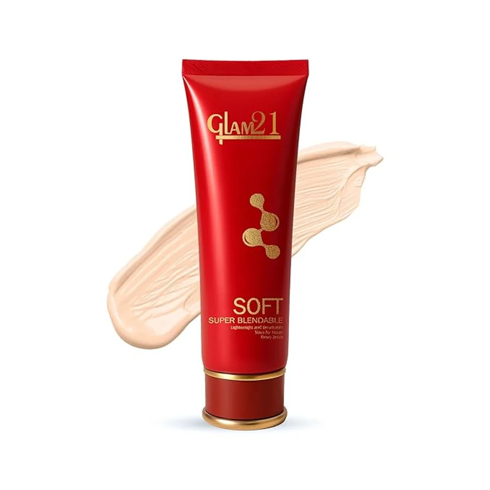 Glam21 Blendable Tube Foundation Shade 01 70g | Lightweight Full Coverage Foundation