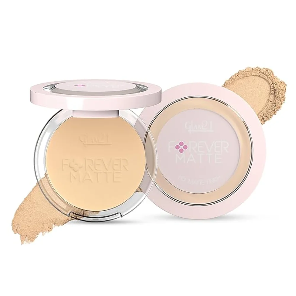 Glam21 Forever Matte Compact Ivory 9gm | HD Matte Finish | Sweat Proof