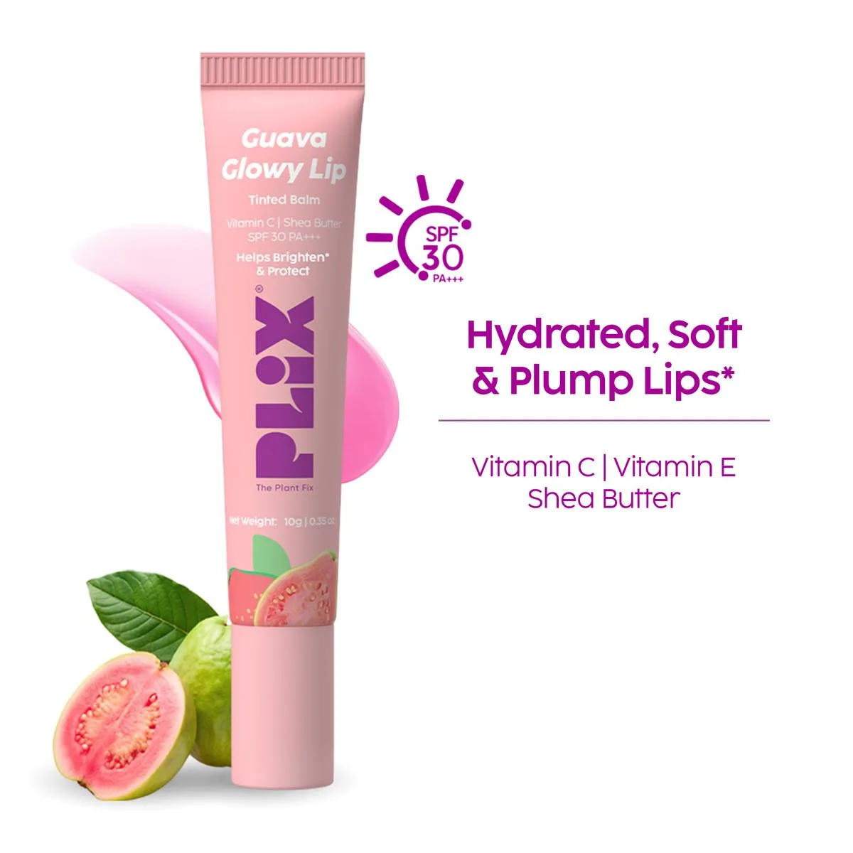 Plix Guava Glowy Lip Tinted Balm