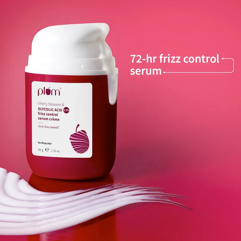 Plum 0.3% Glycolic & Cherry Blossom Frizz Serum Creme