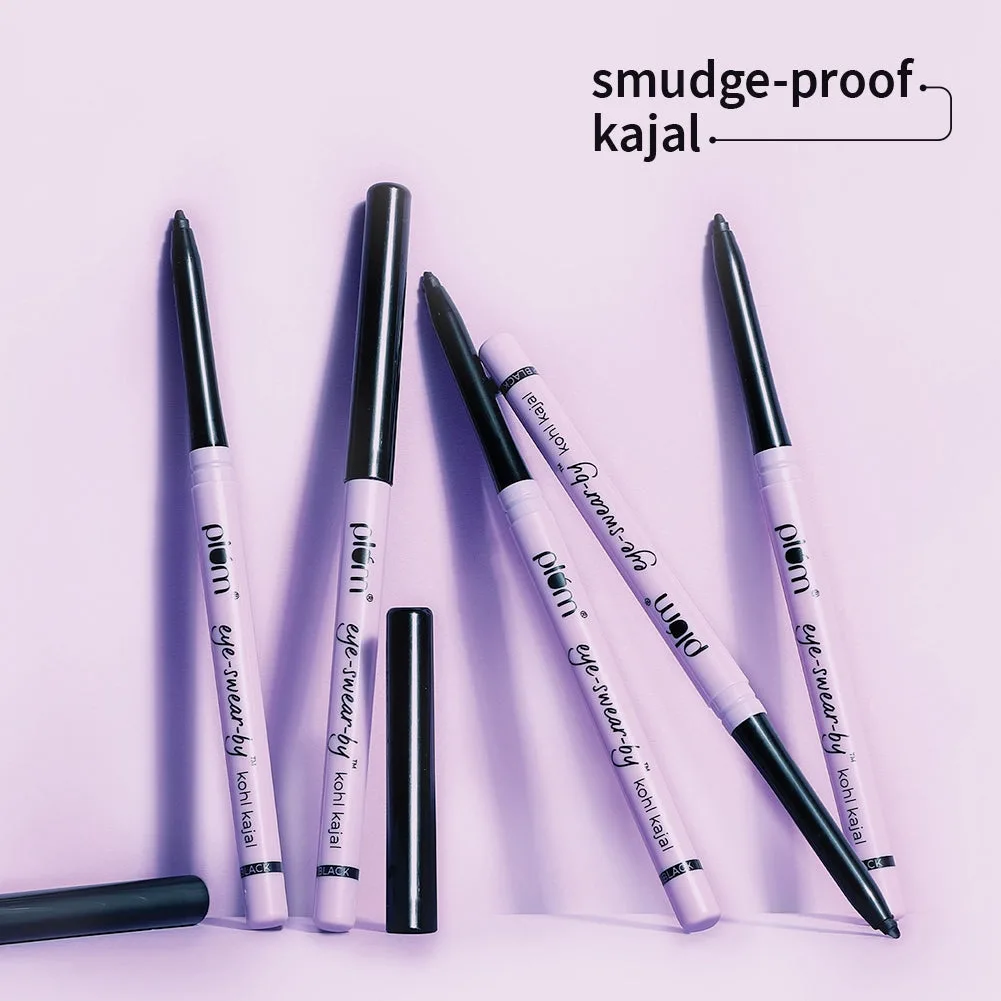 Plum Eye-Swear-By Kohl Kajal - Deep Black